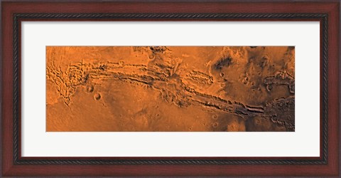 Framed Valles Marineris, the Great Canyon of Mars Print