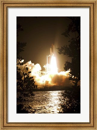 Framed Space Shuttle Endeavour Liftoff Print