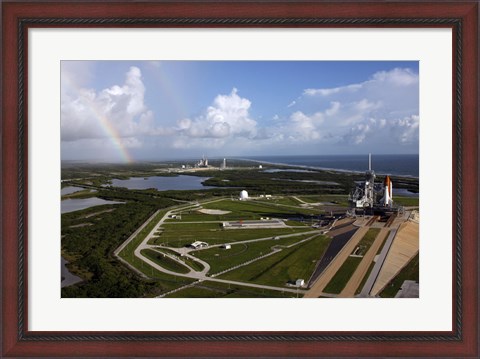 Framed Space shuttle Atlantis and Endeavour on the Lanch Pads at Kennedy Space Center in Florida Print