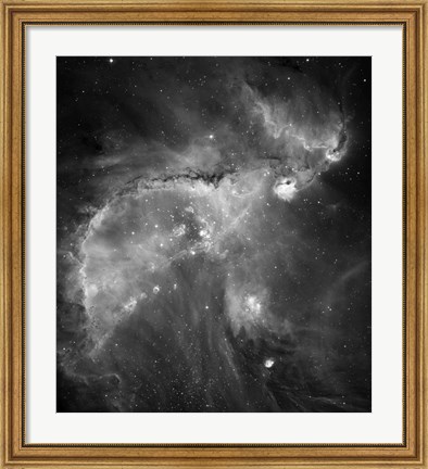 Framed NGC 346 and N66 in the Small Magellanic Cloud Print