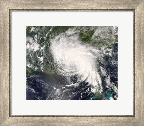 Framed Tropical Storm Fay Ver the Southeastern United States Print