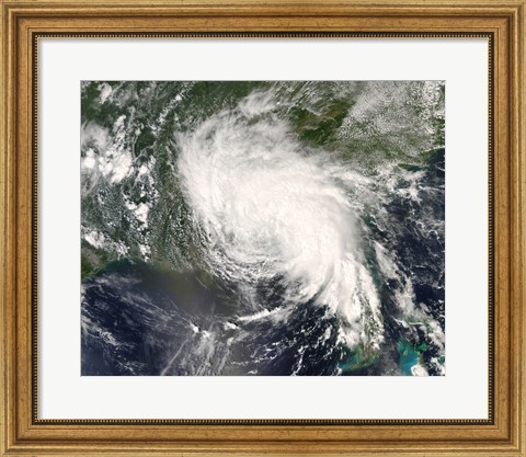 Framed Tropical Storm Fay Ver the Southeastern United States Print