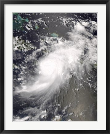 Framed Hurricane Gustav Over Hispaniola Print