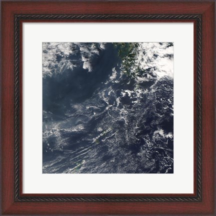 Framed Suwanose-Jima Volcano Print