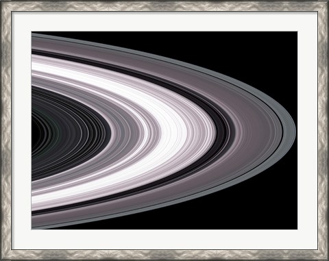 Framed Small Particles in Saturn&#39;s Rings Print