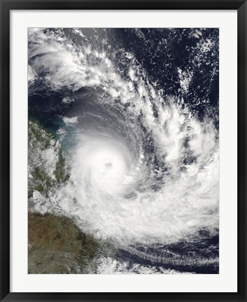 Framed Tropical Cyclone Hamish over Australia Print