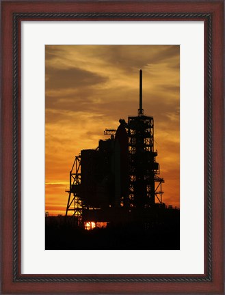 Framed Space Shuttle Atlantis on the Launch Pad Print
