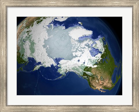 Framed Circum-Arctic Permafrost Print