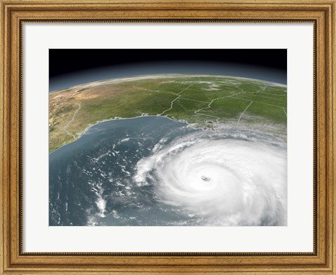 Framed Hurricane Rita Print