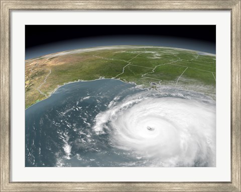Framed Hurricane Rita Print