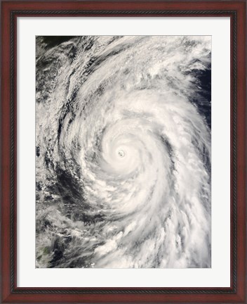Framed Typhoon Rammasun in the Philippine Sea Print