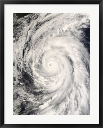 Framed Typhoon Rammasun in the Philippine Sea Print