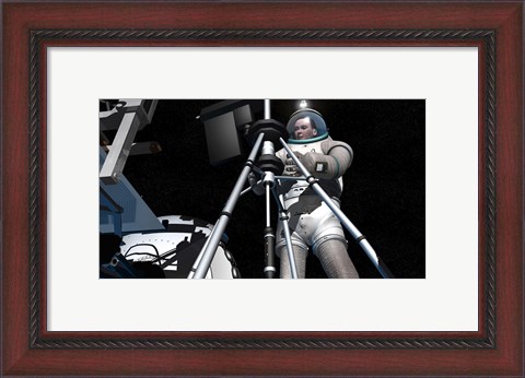 Framed Artist&#39;s Concept of Future Space Exploration Print
