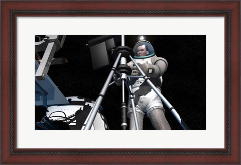 Framed Artist&#39;s Concept of Future Space Exploration Print