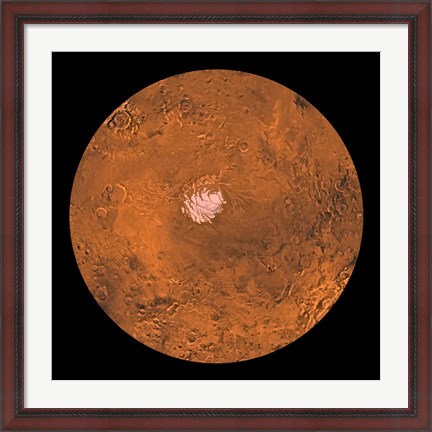 Framed Mare Australe Region of Mars Print
