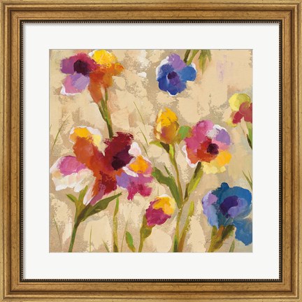 Framed Bold Bright Flowers II Print