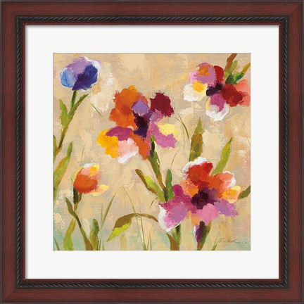 Framed Bold Bright Flowers III Print