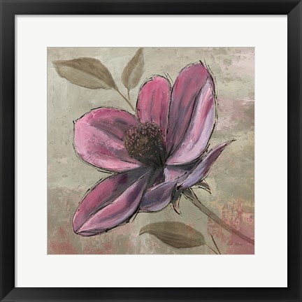 Framed Plum Floral III Print