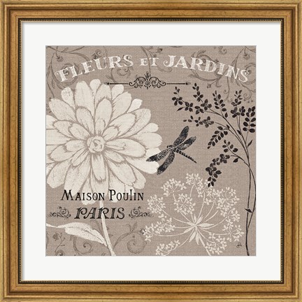 Framed French Linen Garden II Print