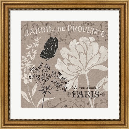 Framed French Linen Garden III Print