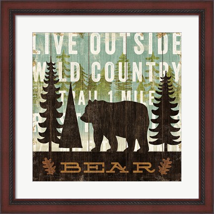 Framed Simple Living Bear Print