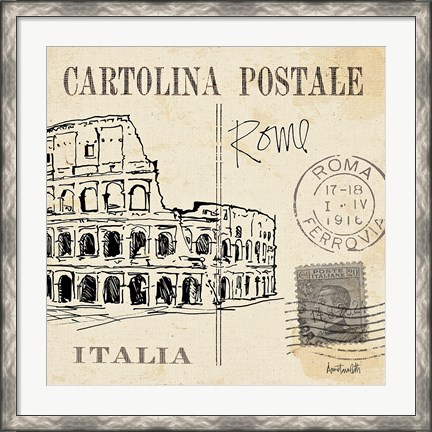 Framed Postcard Sketches IV Print