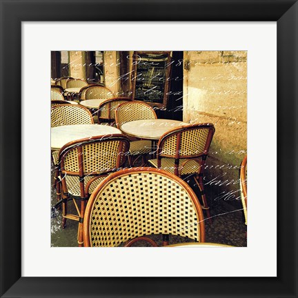 Framed Paris Bistro Letter Print