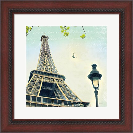 Framed Paris Eiffel Letter Print