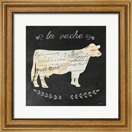 Framed La Vache Cameo Sq Print