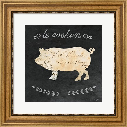 Framed Le Cochon Cameo Sq Print