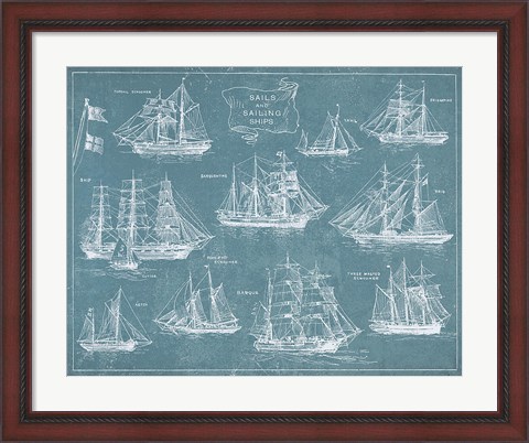 Framed Sailing Ships Print