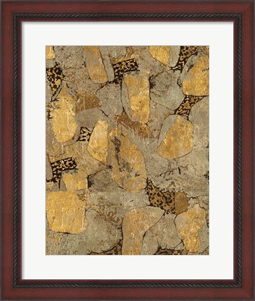 Framed Gilded Stone Gold II Print
