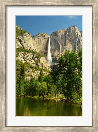 Framed Upper Yosemite Falls, Merced River, Yosemite NP, California Print