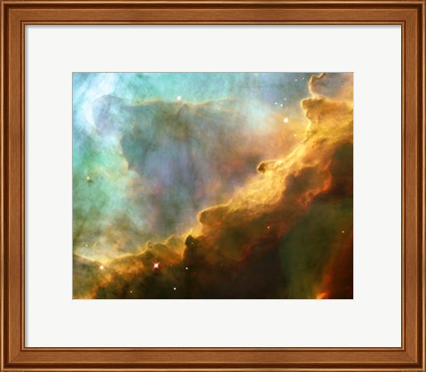 Framed Perfect Storm of Turbulent Gases in the Omega/Swan Nebula (M17) Print