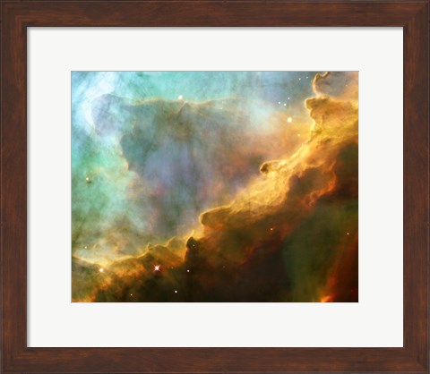 Framed Perfect Storm of Turbulent Gases in the Omega/Swan Nebula (M17) Print