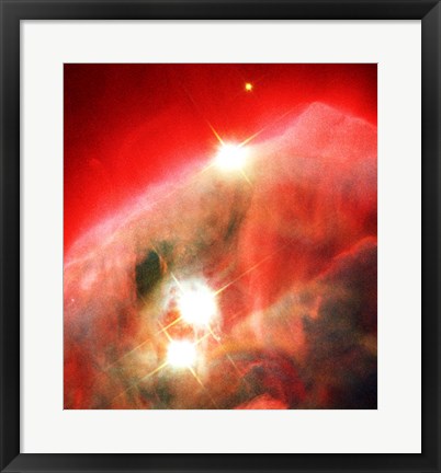 Framed Edifice of Gas and Dust in the Cone Nebula Print