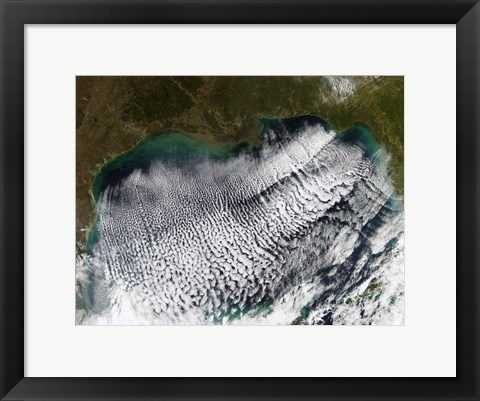 Framed Cloud Streets in the Gulf of Mexico Print