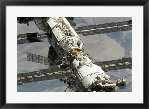 Framed Close Up View of International Space Station Print