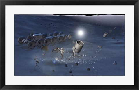Framed Concept of Possible Activities During Future Space Exploration Missions Print