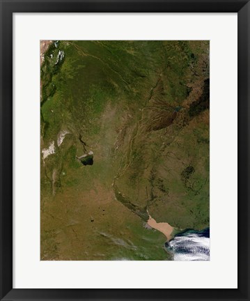 Framed Satellite view of Argentina Print