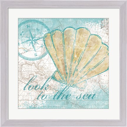 Framed Look to the Sea I Print