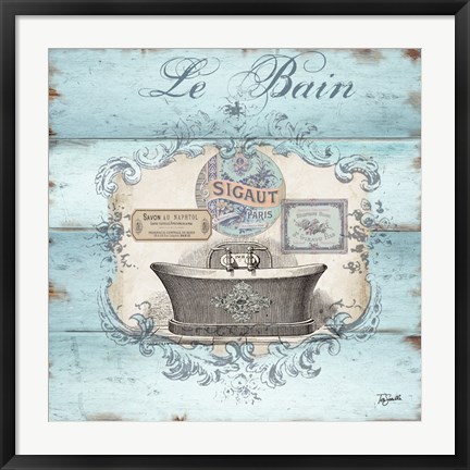 Framed Rustic French Bath II Print