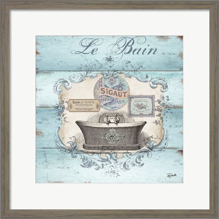 Framed Rustic French Bath II Print