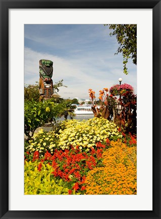 Framed Flower Garden, Victoria, BC Print