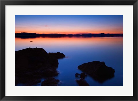 Framed Canada, BC, Salt Spring Island, Beddis Beach Dawn Print