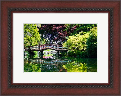Framed British Columbia, Vancouver, Hately Gardens bridge Print