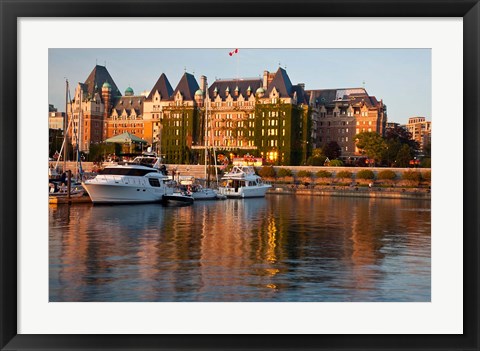 Framed British Columbia, Victoria, Empress Hotel, Harbor Print