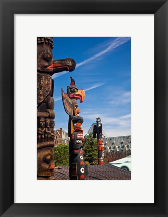 Framed British Columbia, Victoria, Native American Totems Print