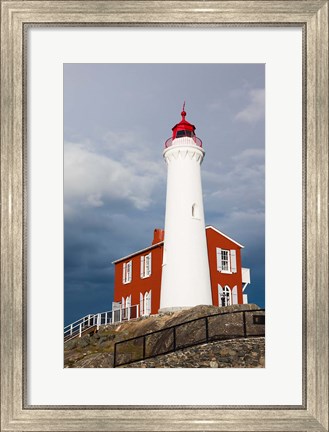 Framed Fisgard Lighthouse, Victoria, Vancouver Island, British Columbia, Canada Print
