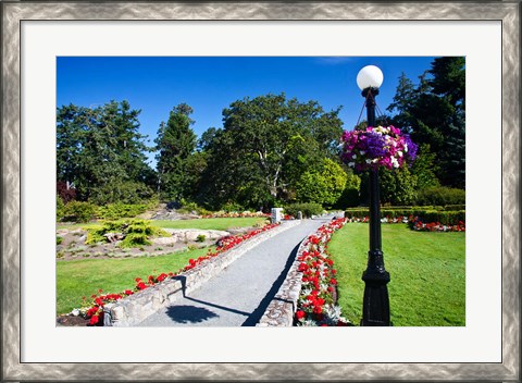 Framed Gardens at Governor&#39;s House Victoria, British Columbia, Canada Print